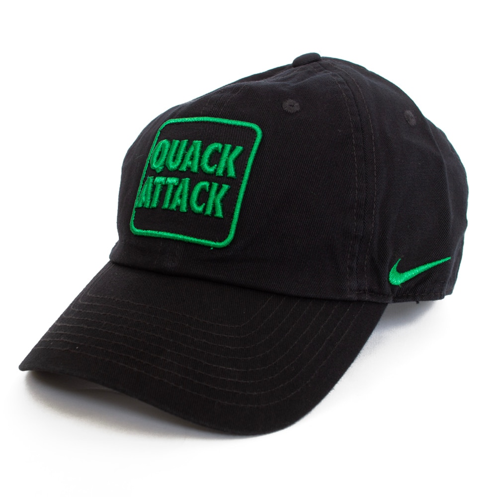 Classic Oregon O, Nike, Black, Curved Bill, Cotton, Accessories, Unisex, Twill, Unstructured, Patch, Quack Attack, Adjustable, Hat, 916397